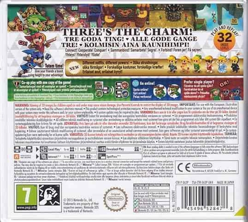 The Legend of Zelda Tri Force Heroes - Nintendo 3DS Spil - (B Grade) (Genbrug)